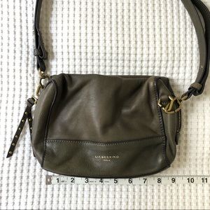 Liebeskind Syracuse Milano shoulder/crossbody olive green leather bag